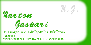 marton gaspari business card